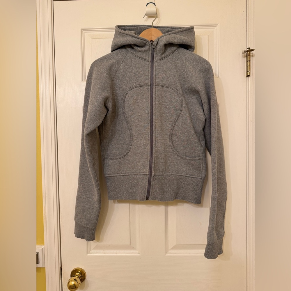 Lululemon Heather Gray Zip-Up Hoodie